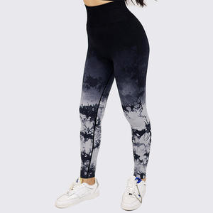 Leggings Deportivos Aoyema, Nuevo Estilo, Sin Costuras, Push-Up, con Logotipo Personalizado, Leggings de Compresión con Efecto Scrunch Butt y Tie Dye para Mujer - Product Image 1