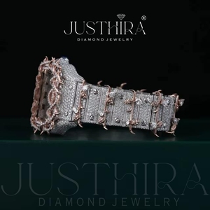 High Quality Moissanite Diamond Watch for Unisex Fashion Bling <b>Wristwatch</b> with Long Lasting Available At Competitive Price - Product Image 5