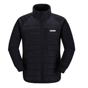 Vestes matelassées d'hiver pour hommes avec logo personnalisé, taille plus, couleur unie, nylon, chaudes, surdimensionnées - Product Image 1