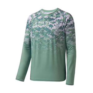 Camiseta de Pesca para Hombre, 100% Poliéster, Impresión Personalizada, Servicio OEM, Venta en Línea, Precio Económico, Suministro de Fábrica - Product Image 1