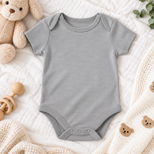 Body de Bebé de Algodón Orgánico |   Romper para Recién Nacido Suave con Certificación GOTS |   Ropa Transpirable de Manga Corta Unisex con Botones a Presión para Bebés - Product Image 3