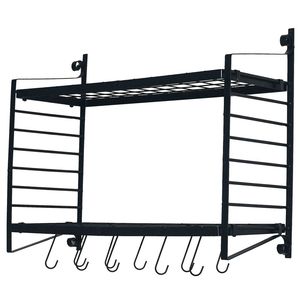 2-Tiered <b>Wall</b> Mounted Pot Rack Practical <b>Wall</b> <b>Storage</b> Solution - Product Image 4