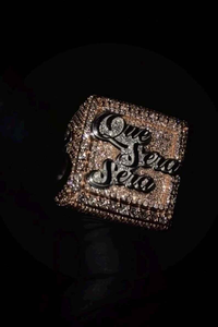 Luxury Moissanite Diamond Custom Script <b>Ring</b> Rose Gold Iced Out Statement <b>Ring</b> Personalized <b>Name</b> Jewels Hip Hop Bold Gift Design - Product Image 5
