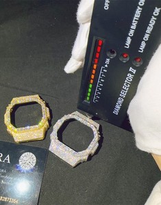 Kit de modification de boîtier de montre octogonal en acier inoxydable, serti de pierres style diamant, finition glacée, pour un look audacieux et tendance, cadre de mise à niveau - Product Image 5