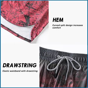 Fashion Printed Swim Shorts for Men Quick Dry <b>Elastic</b> Waist Beach Board Shorts - Product Image 4