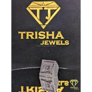Anillo Hip Hop Personalizado con Letra, Plata de Ley 925 Cubierta con Brillantes Diamantes Moissanite VVS, Amuleto de Lujo de Trisha Jewels - Product Image 3
