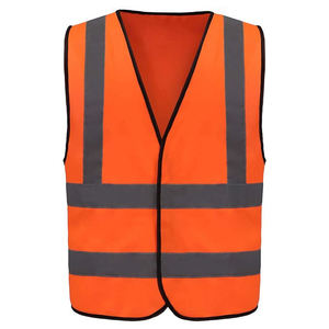 Chaleco de Seguridad Reflectante de Alta Visibilidad Naranja ANSI Clase 2, Impermeable, con Luces LED Intermitentes, para Trabajadores de la Construcción y Carreteras, con Logotipo Personalizado - Product Image 1