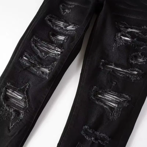 Custom Trending Design Best Quality Two Piece Pant Set Denim <b>Jackets</b> <b>Straight</b> Jeans Trousers Solid Breathable Summer Men - Product Image 6