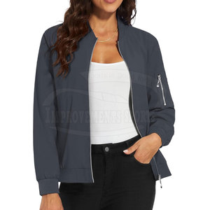 Blouson aviateur pour femme en nylon et polyester robuste Blouson aviateur décontracté grande taille pour femme - Product Image 1
