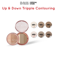 Palette de poudre pressée à fini mat longue tenue, triple contouring, anti-bavures, de la marque coréenne Black Rouge