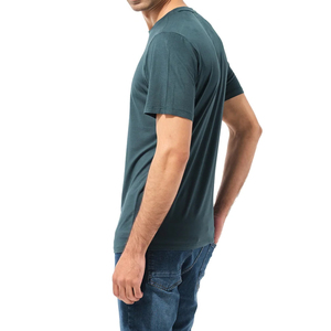 Men's O-Neck Short Sleeve T-<b>Shirt</b> <b>100</b>% <b>Polyester</b> 180g Fabric Customized Front Logo Knitted Regular Fit Solid Color Breathable - Product Image 3