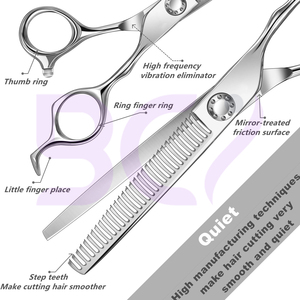 Buen Proveedor, Tijeras de Peluquería de Acero Inoxidable de Alta Calidad de 6.5 Pulgadas con Tornillo de Tensión Ajustable para Estilistas de Salón - Product Image 2