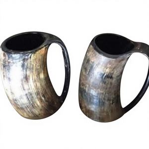 Natural Horn Crafts Viking Horn <b>Mug</b> Vintage Solid Reusable Eco Friendly Beer <b>Mug</b> Gift <b>Box</b> Packaging Dishwasher Safe Party Event - Product Image 4