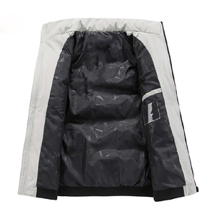 Veste parka d'hiver pour homme OEM, imperméable et coupe-vent, avec capuche en duvet réglable, poignets à velcro et vestes bomber chaudes pour homme - Product Image 5