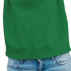 Sudadera AKA Letterman con Cuello Redondo, Bordado Verde y Rosa de Pakistán, Sudadera Personalizada para Hermandades Griegas - Product Image 3