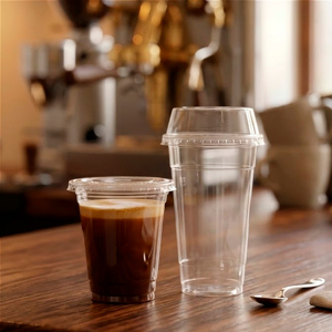 QUANG QUAN Disposable PP Single Wall <b>Cups</b> 12/16/24oz Transparent 95mm Lid Beverage Coffee Milk Tea Hot/<b>Cold</b> Drinks - Product Image 6