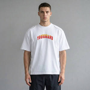 Camiseta Unisex Blanca de Manga Corta con Cuello Redondo y Estampado Frontal, Transpirable, 250GSM, Ecológica, 100% Algodón, Estilo Vintage Bordado - Product Image 4