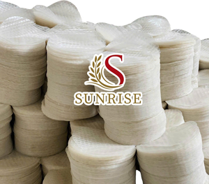 Sunrise <b>Dried</b> Rice Paper Sheets Bulk Round White Wrappers for Spring Rolls Sweet Taste Vietnam Food Brand 12-Month Shelf Life - Product Image 1