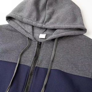Nouveaux sweats à capuche zippés pour hommes, de marque, style streetwear, coupe oversize, écoresponsables, avec étiquette personnalisée, vente en gros - Product Image 3