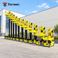 Plateforme de travail aérien compacte à mât vertical électrique autopropulsée de 5,6 m, 6,8 m et 8 m