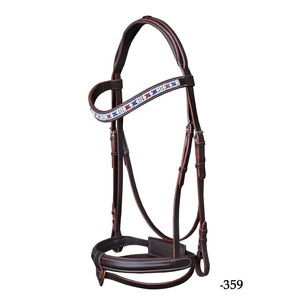 Brida Anatómica Decorativa de Lujo para Caballo, Acolchada en Cuero, Personalizable, para Carreras Ecuestres y Equitación - Product Image 1