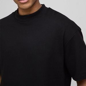 Men's Casual T-Shirt High Quality 100% Cotton Customizable Solid Color Neck Short Sleeve 180 Grams Fabric <b>Weight</b> <b>Blank</b> Design - Product Image 3