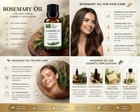 Aceite Esencial de Romero Destilado al Vapor, Grado Cosmético, Cuidado Personal, Fragancia, Aromaterapia, Suministro a Granel