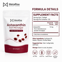 Astaxanthine 12mg 120 gélules molles Marque Blanche OEM – Complément Alimentaire Antioxydant pour l'Énergie – Une Gélule par Jour