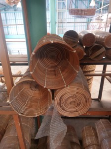 Ensemble de 5 paniers ronds en rotin faits à la main, paniers de rangement en rotin naturel, modernes et multifonctionnels, fabriqués au Vietnam - Product Image 6