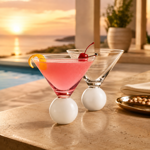 Verres à cocktail transparents en borosilicate faits à la main de 220 ml, sans plomb, coupe Martini, verres à margarita, verrerie de bar réutilisable en gros - Product Image 5