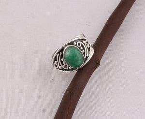 Wholesale Vintage Green Jade <b>Ring</b> 925 Sterling <b>Silver</b> Oval Jade Cabochon <b>Ring</b> B2B Jewelry Supplier Handmade Green Stone <b>Ring</b> <b>Man</b> - Product Image 6