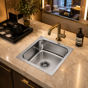 Square Stainless Steel <b>Kitchen</b> <b>Sink</b> Single Bowl Countertop Basin 2026 For Home <b>Kitchen</b> 304 Grade - Product Image 2