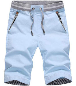 Shorts en jean taille haute pour femme, style décontracté, couleurs unies, en tissu éponge brodé, anti-plis, taille élastique - Product Image 1