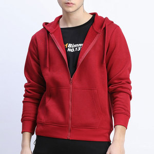 Sweat à capuche zippé de haute qualité en molleton épais, coupe oversize, épaules tombantes, sans cordons, pour hommes - Product Image 1