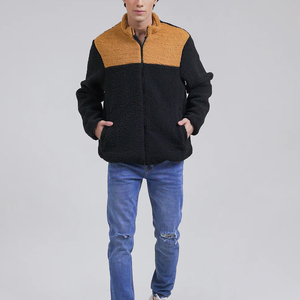 Veste polaire Sherpa unie de haute qualité en gros, veste zippée, pull Sherpa personnalisé, manteau d'hiver pour hommes - Product Image 1