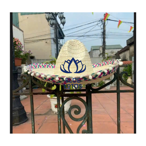 Chapeaux en paille mexicains naturels, directement de l'usine, pour la distribution en gros, les marchandises de festivals et les entreprises de décoration culturelle - Product Image 1