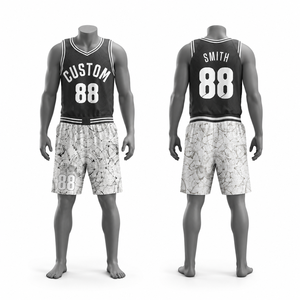 ชุดเสื้อบาสเก็ตบอลแบบกำหนดเองสำหรับผู้ชาย หมายเลข 88 สมิธ เสื้อกล้ามตาข่ายระบายอากาศพร้อมกางเกงขาสั้น ชุดกีฬาใส่ได้ทุกฤดู - Product Image 1