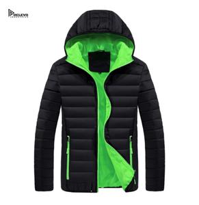 Veste matelassée personnalisée pour hommes et femmes, à capuche, imperméable, avec logo frontal, style streetwear, manteau chaud, fournisseur en gros OEM - Product Image 2