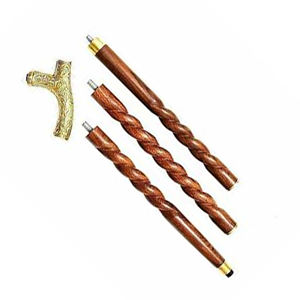 Bastón Plegable Victoriano de Lujo con Mango de Latón Grabado, Bastón de Madera Hecho a Mano, Estilo Steampunk, para Uso Diario y Deportivo - Product Image 5