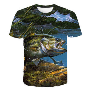 Chemise de pêche personnalisée avec protection UV, polyester respirant, t-shirt de pêche à manches courtes, chemises à sublimation UV - Product Image 1