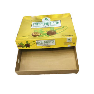 กล่องกระดาษลูกฟูกพับได้ขนาด 25*25*5 ซม. สำหรับบรรจุภัณฑ์เสาวรส ผลิตจากวัสดุรีไซเคิล สำหรับเสาวรสสด - Product Image 1