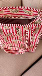 Sac fourre-tout matelassé pour femme en tissu 100% coton avec poche extérieure et fermeture éclair, sac à main de couleur unie - Product Image 3