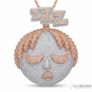 Colgante de Cruz de Moissanita, Cruz Personalizada en Plata Chapada en Oro Rosa, Estilo Hip Hop, Amuleto Unisex - Product Image 1