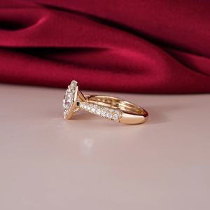 Anillo de Compromiso de Moissanita de 2ct con Halo de Diamantes, Anillo Nupcial de Rodio, Anillo de Boda de Plata Certificado IGI, Regalo para Fiesta o Aniversario - Product Image 2