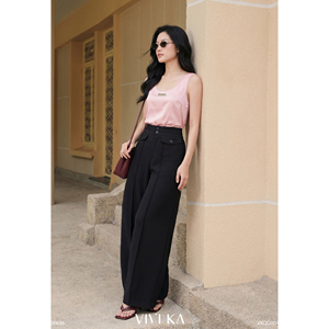 Débardeur en satin rose sans manches pour femme, col rond, respirant, style décontracté d'été, conception personnalisée ODM OEM HELENA - Product Image 3
