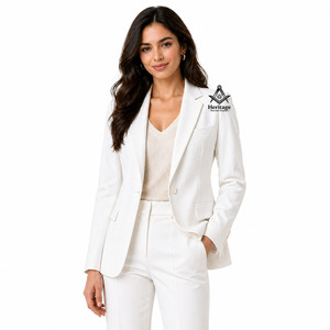 Heritage Masonic Regalia Double Breasted Woolen Embroidery Sorority <b>Blazer</b> Coat | Sorority Embroidered Ladies Custom Style Blaze - Product Image 1