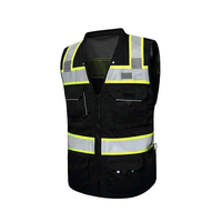Gilet de sécurité réfléchissant haute visibilité personnalisé avec logo, pour hommes, travaux industriels, construction, topographie, avec poches