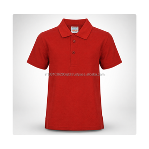 Camiseta Polo Roja al por Mayor para Niños, Camisetas Polo de Manga Corta para Niños y Uniformes Escolares, MOQ Bajo, 100% Algodón - Product Image 1