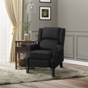 Single Wingback Sofa Black Recliner with Vibration Heat Features Push Back Massage Chair - Product Image 5