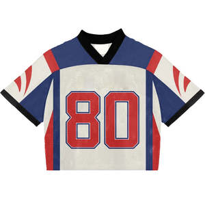 เสื้อฟุตบอลทรงเรโทรแบบสั่งทำพิเศษคุณภาพสูงจาก New Tonton Sports ลายกราฟิกแบบซับลิเมชั่น ทรงโอเวอร์ไซส์ แบบครอป สไตล์สตรีทแวร์ - Product Image 2